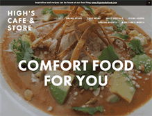 Tablet Screenshot of highscafeandstore.com